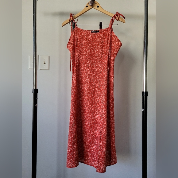 SHEIN Dresses & Skirts - Red Floral Midi Dress